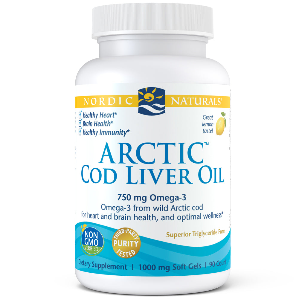 Arctic Cod Liver Oil Lemon 750mg 90ct 30srv
