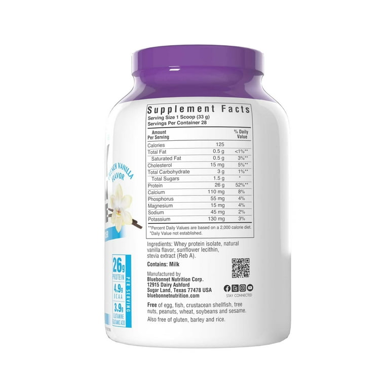 Whey Protein Isolate Vanilla 1lb