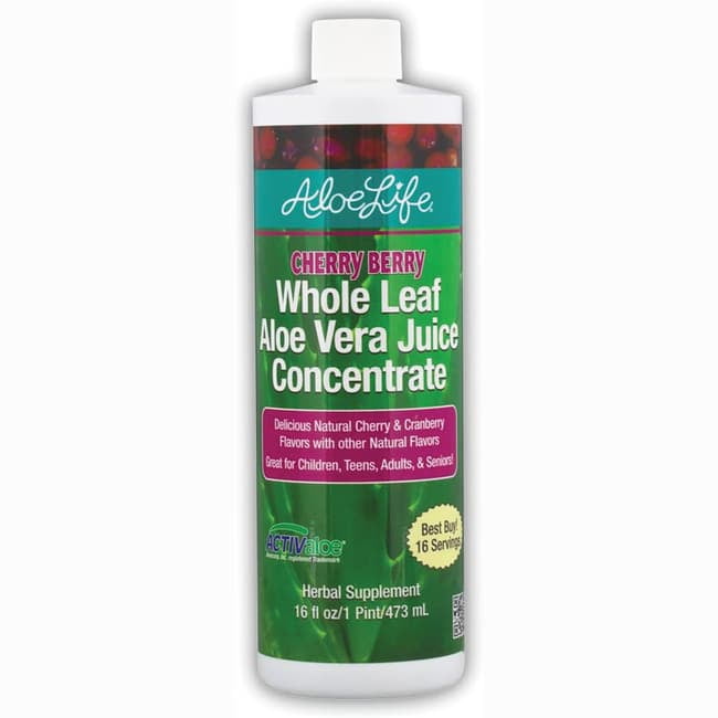 Whole Leaf Aloe Juice Concentrate Cherry Berry 16oz