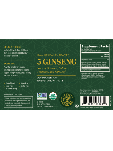 5 Ginseng Extract 2oz