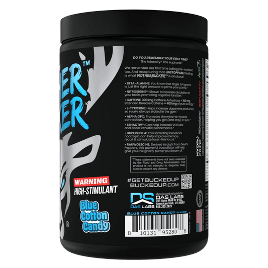 Mother Bucker Pre-Workout Blue Cotton Candy