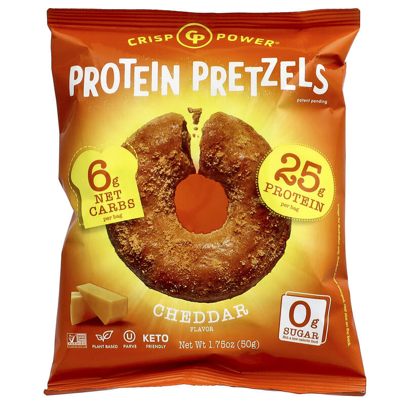 Protein Pretzel Chips Cheddar Cheese