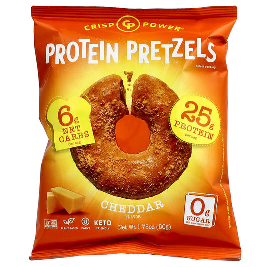 Protein Pretzel Chips Cheddar Cheese