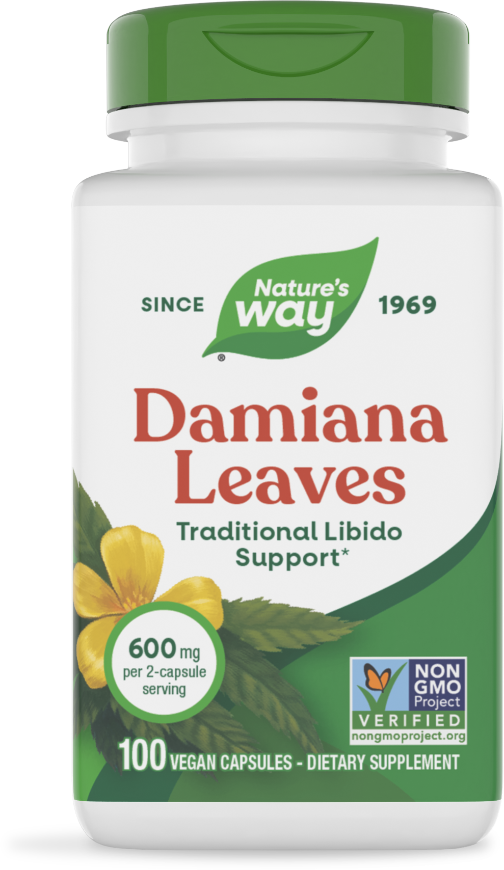 Damiana Leaves 600mg 100ct