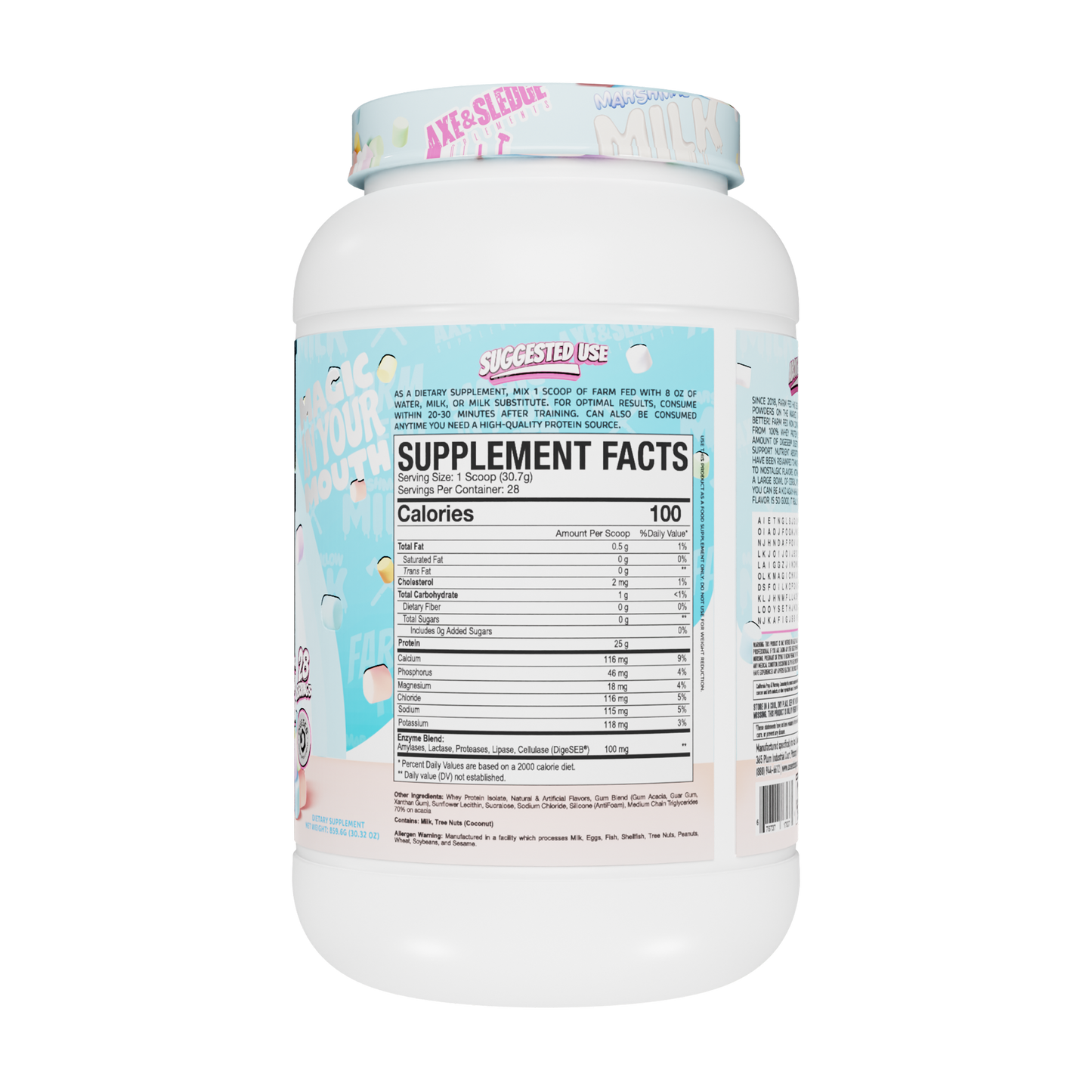 Marshmallow Milk.  FARM FED serv.28   30.32 oz