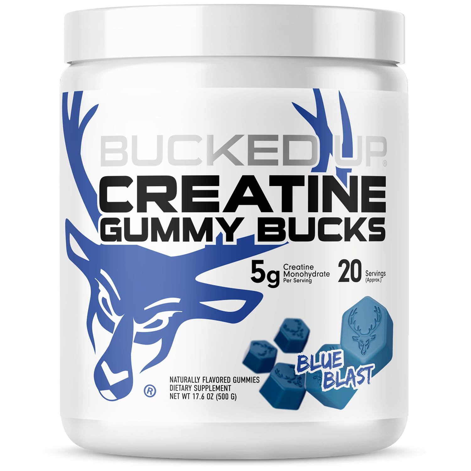 Bucked Up Creatine Gummies Blue Blast 5000mg