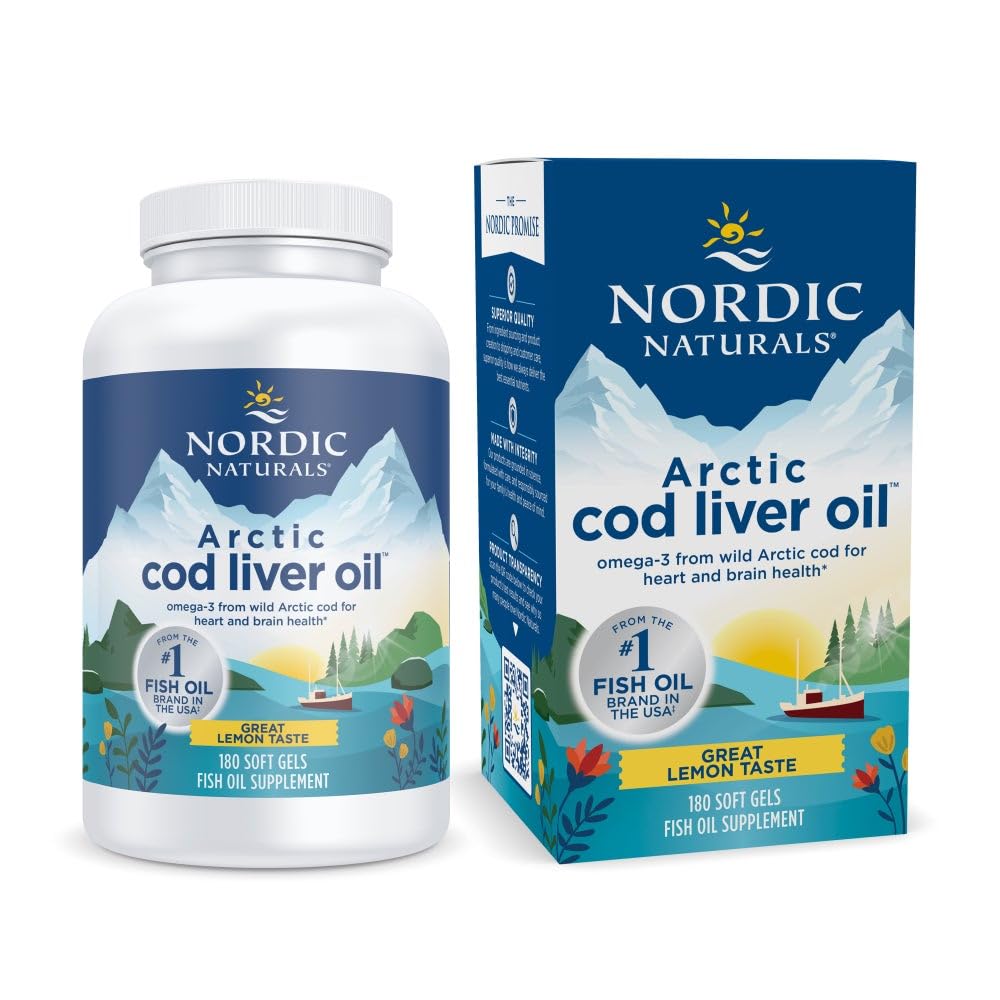 Arctic Cod Liver Oil Lemon 750mg 180ct 60srv