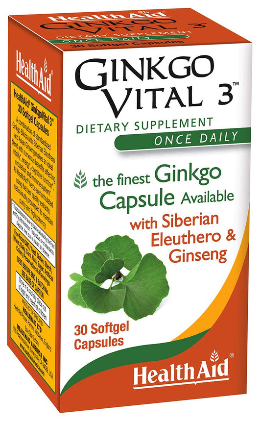 Ginkgo Vital 3 One-A-Day 30ct