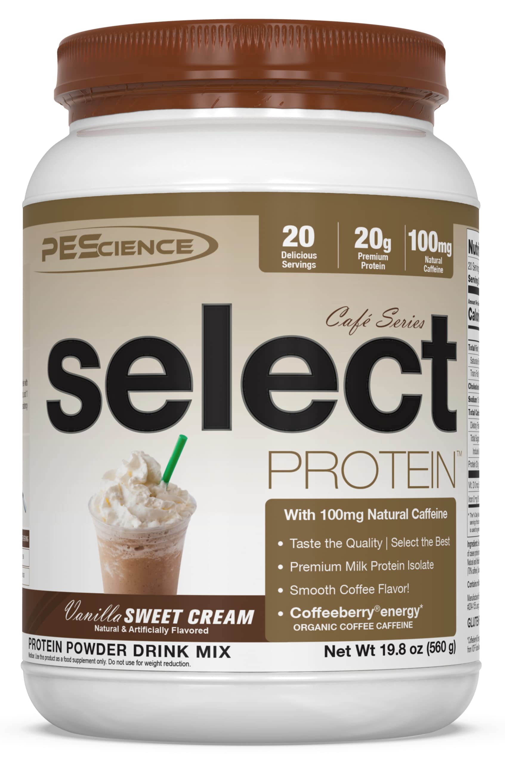 Select Protein + Caffeine Vanilla Sweet Cream 20svgs