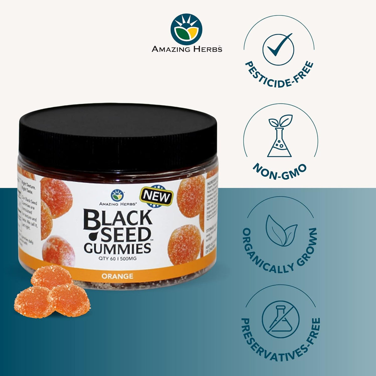 Black Seed Gummies 500mg 60ct