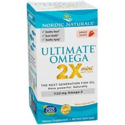 Ultimate Omega 2X Mini Strawberry 60ct