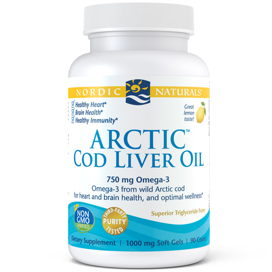 Arctic Cod Liver Oil Lemon 750mg 90ct 30srv