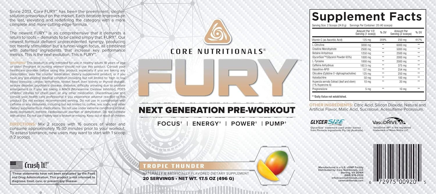 Fury Tropic Thunder 16oz