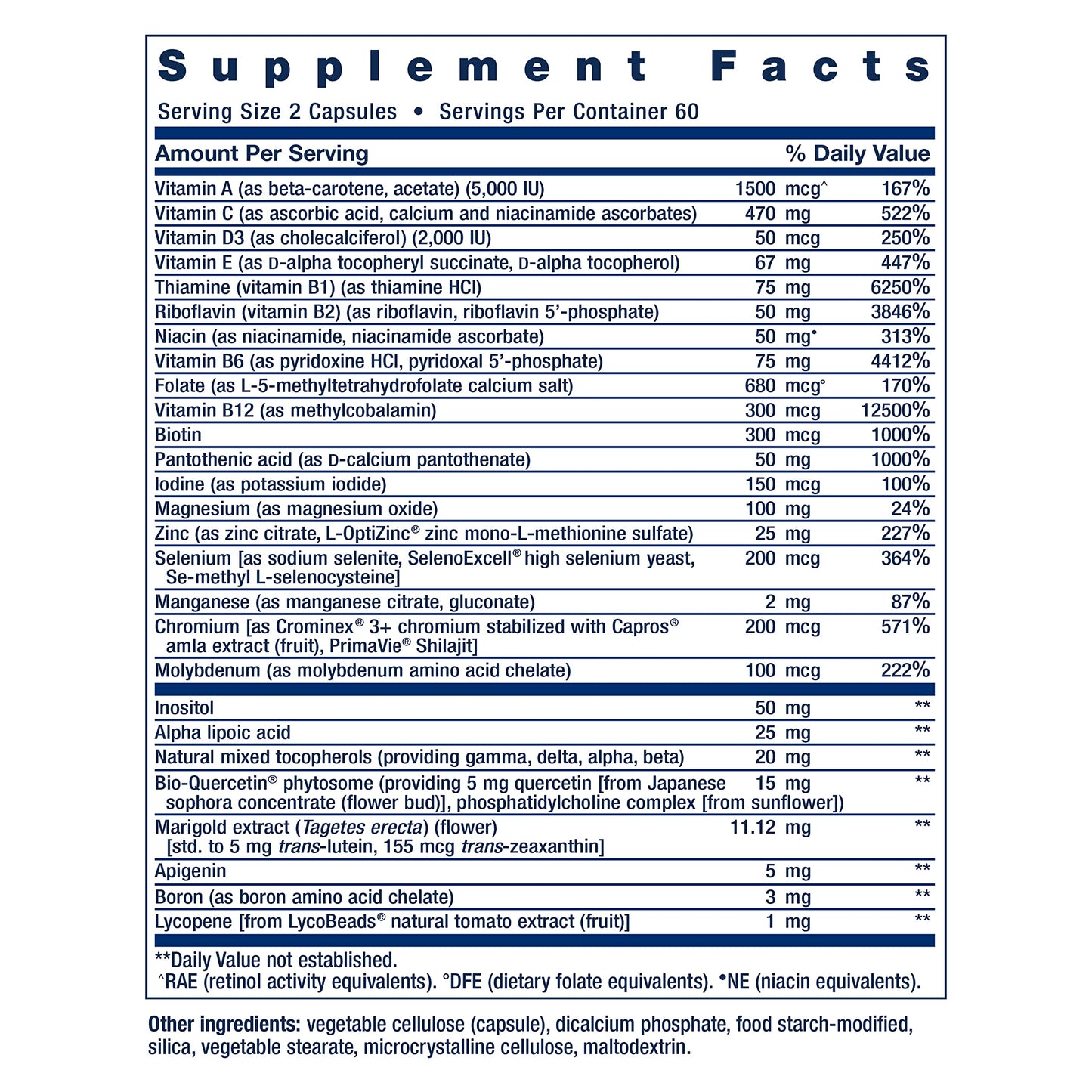 Two-Per-Day Multivitamin 60 Capsules