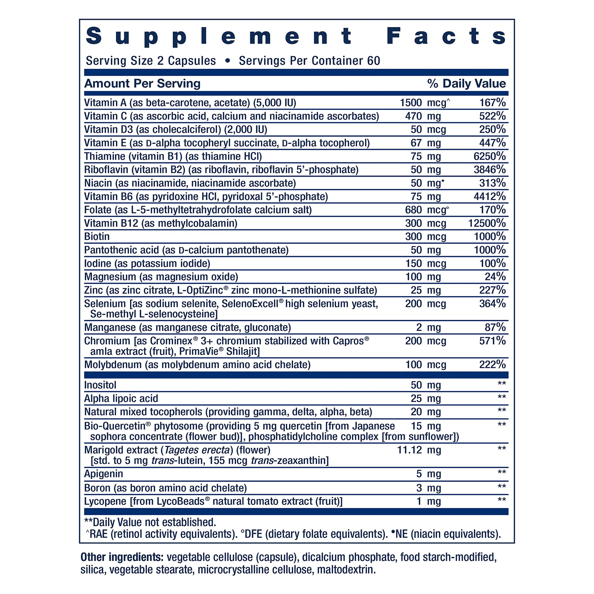 Two-Per-Day Multivitamin 60 Capsules