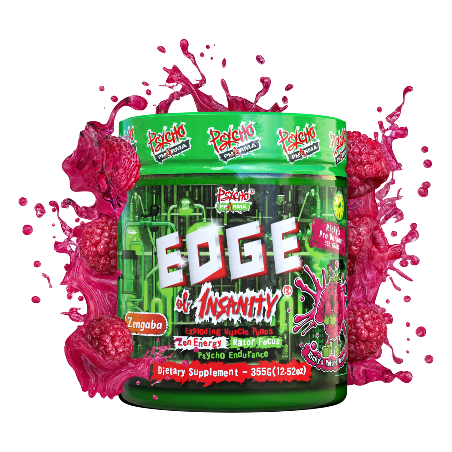 Edge Of Insanity Pre - Workout Round Raspberry