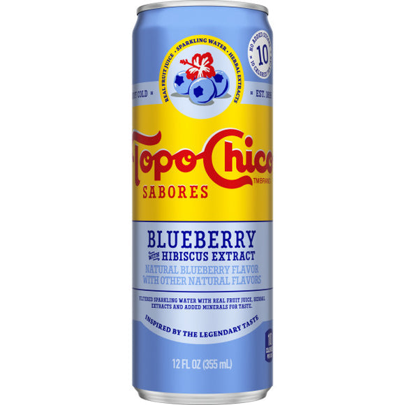 Topo-Chico Sparkling Water Blueberry & Hibiscus 12oz