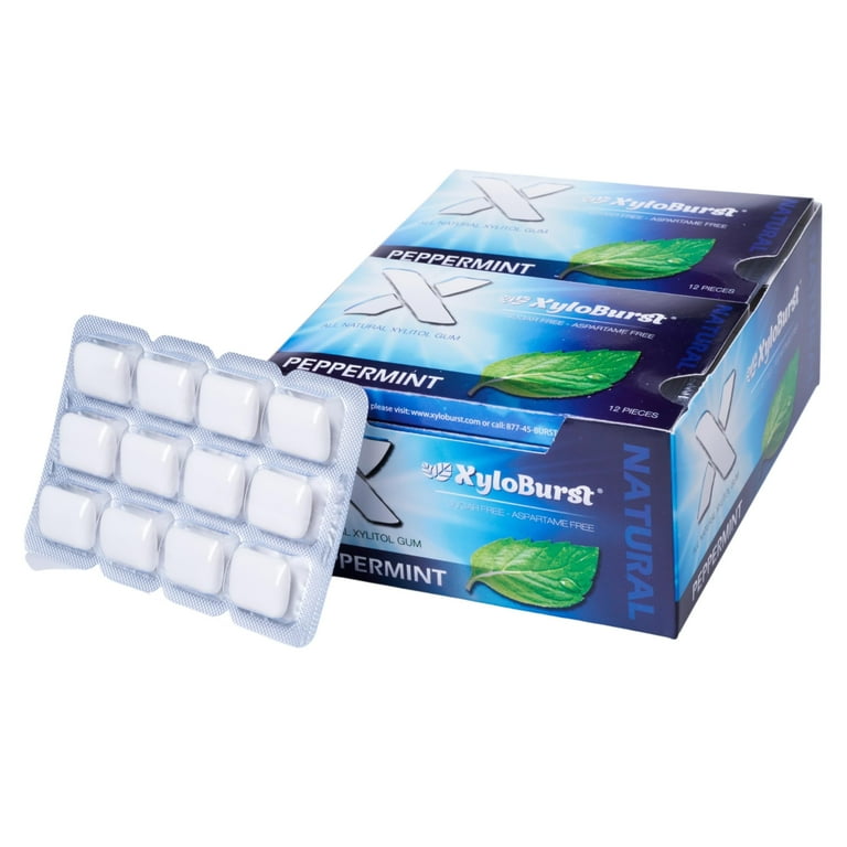 XyloBurst Peppermint Chewing Gum 12ct