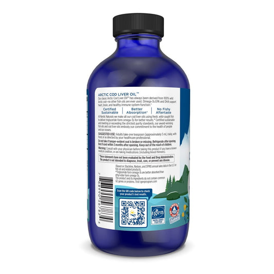 Arctic Cod Liver Oil Strawberry 1060mg 8fl oz 48srv