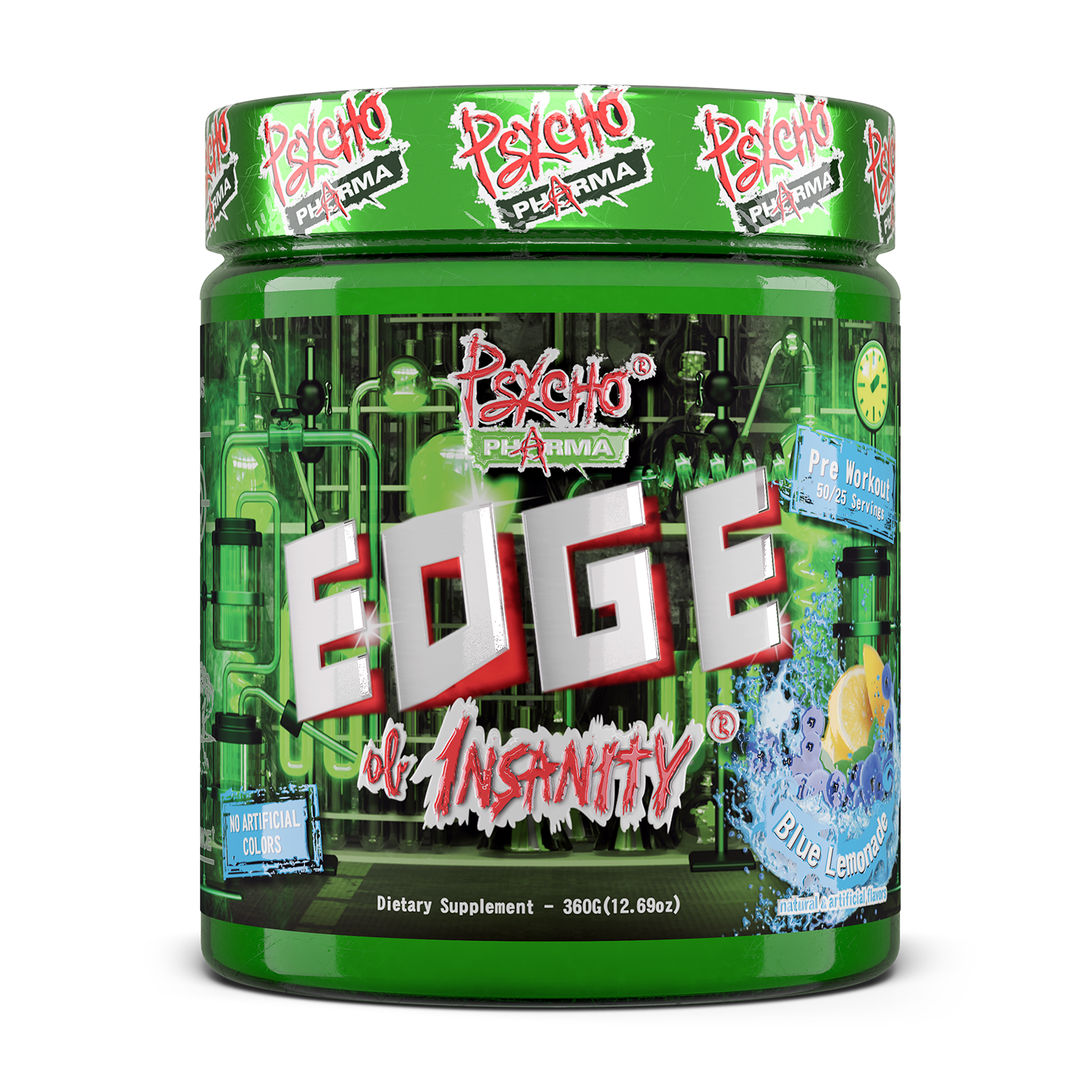 Edge Of Insanity Pre-Workout Blue Lemonade 30srvgs