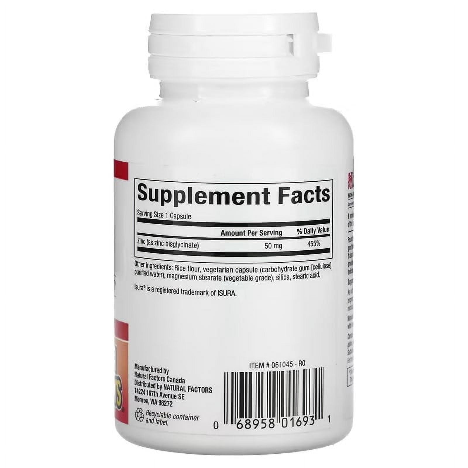 Zinc Bisglycinate 50mg 60ct