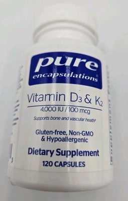 Vitamin D3 & K2 120ct
